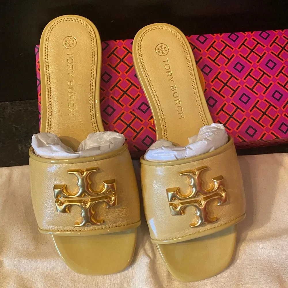 Tory Burch Eleanor Slide Sandals with Iconic Logo